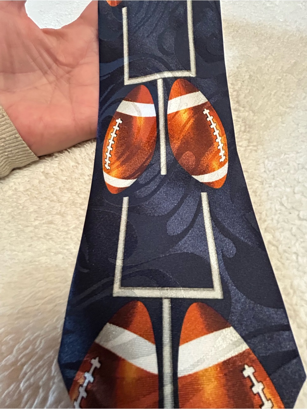 🎁3 for $30 - Football & Goalpost Necktie
